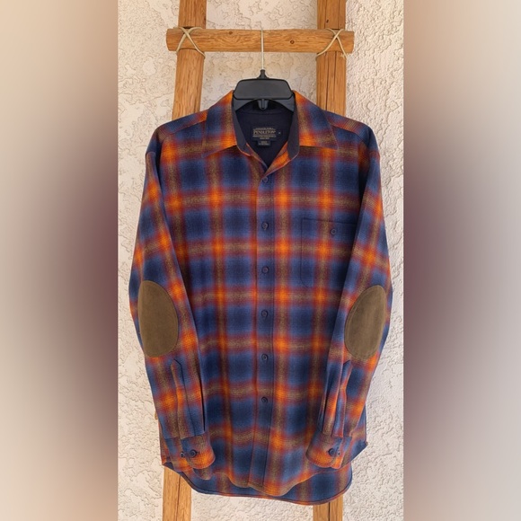 PENDLETON MEN'S PLAID ELBOW-PATCH TRAIL SHIRT / BRAND NEW - Picture 5 of 6